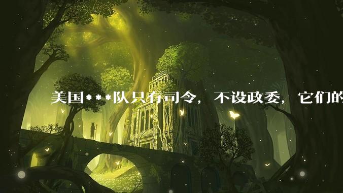 美国***队只有司令，不设政委，它们的文官治***咋实现的？